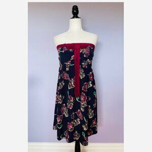 Anthropologie Hazel sleeveless floral bow dress
